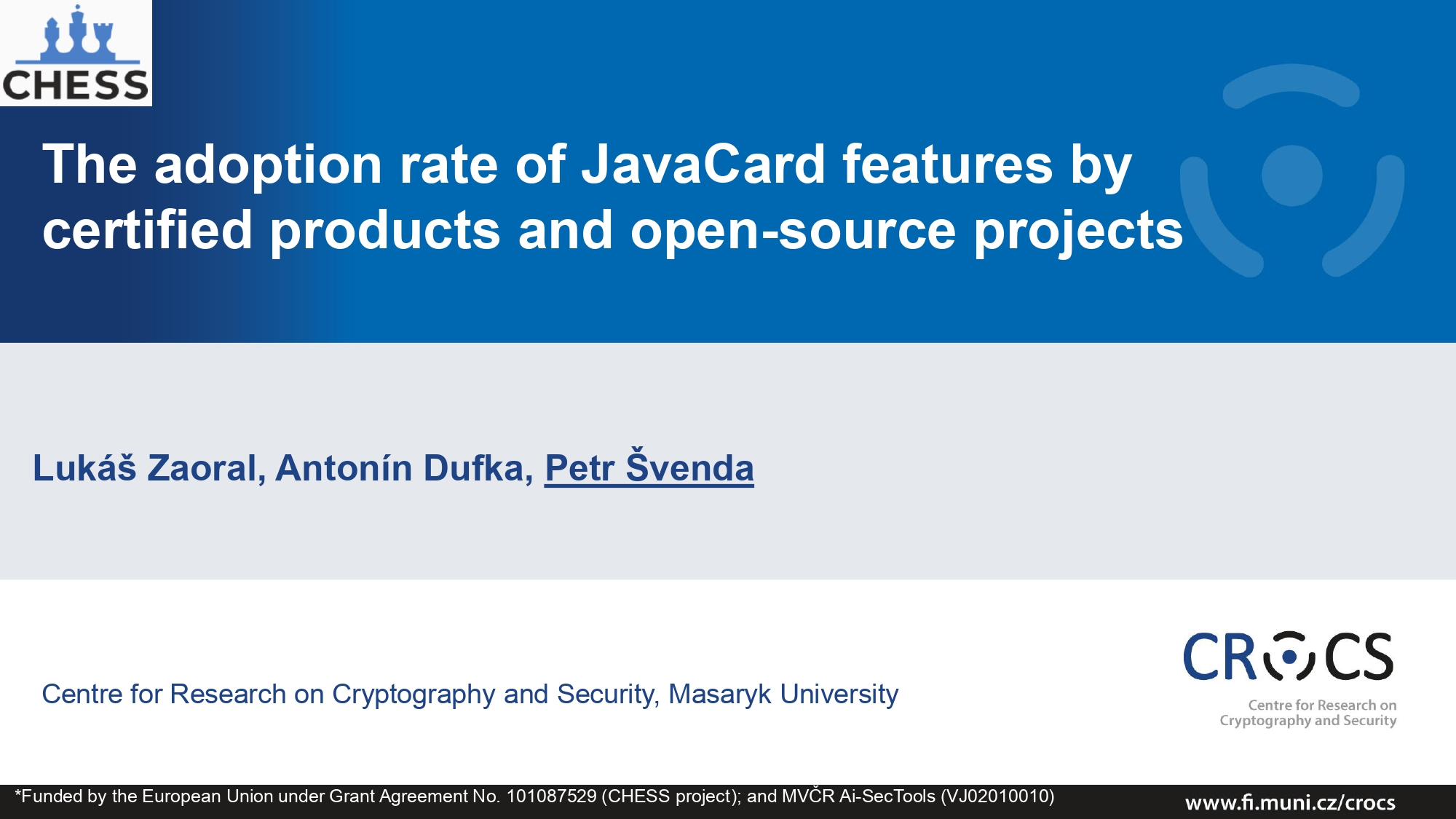 The adoption rate of JavaCard features by certified products and open-source projects