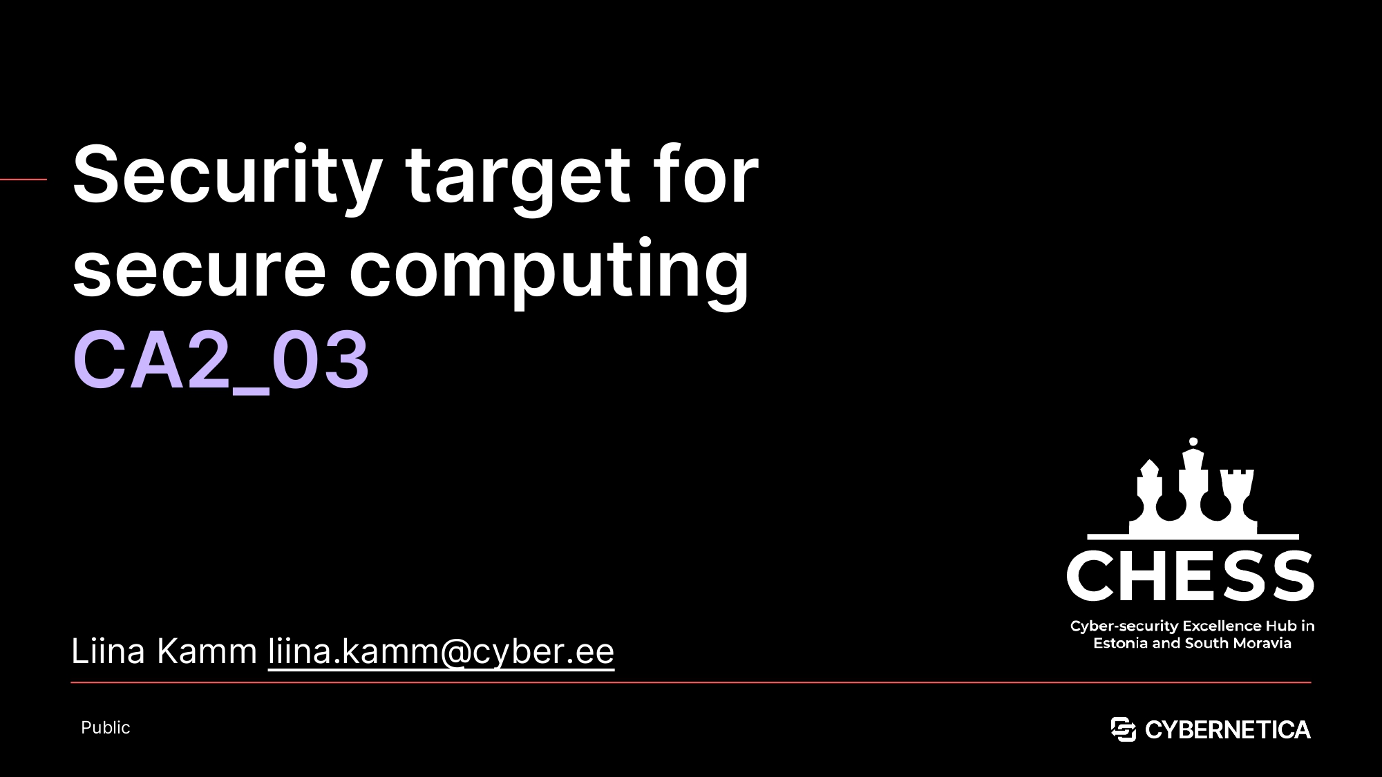 Security target for secure computing