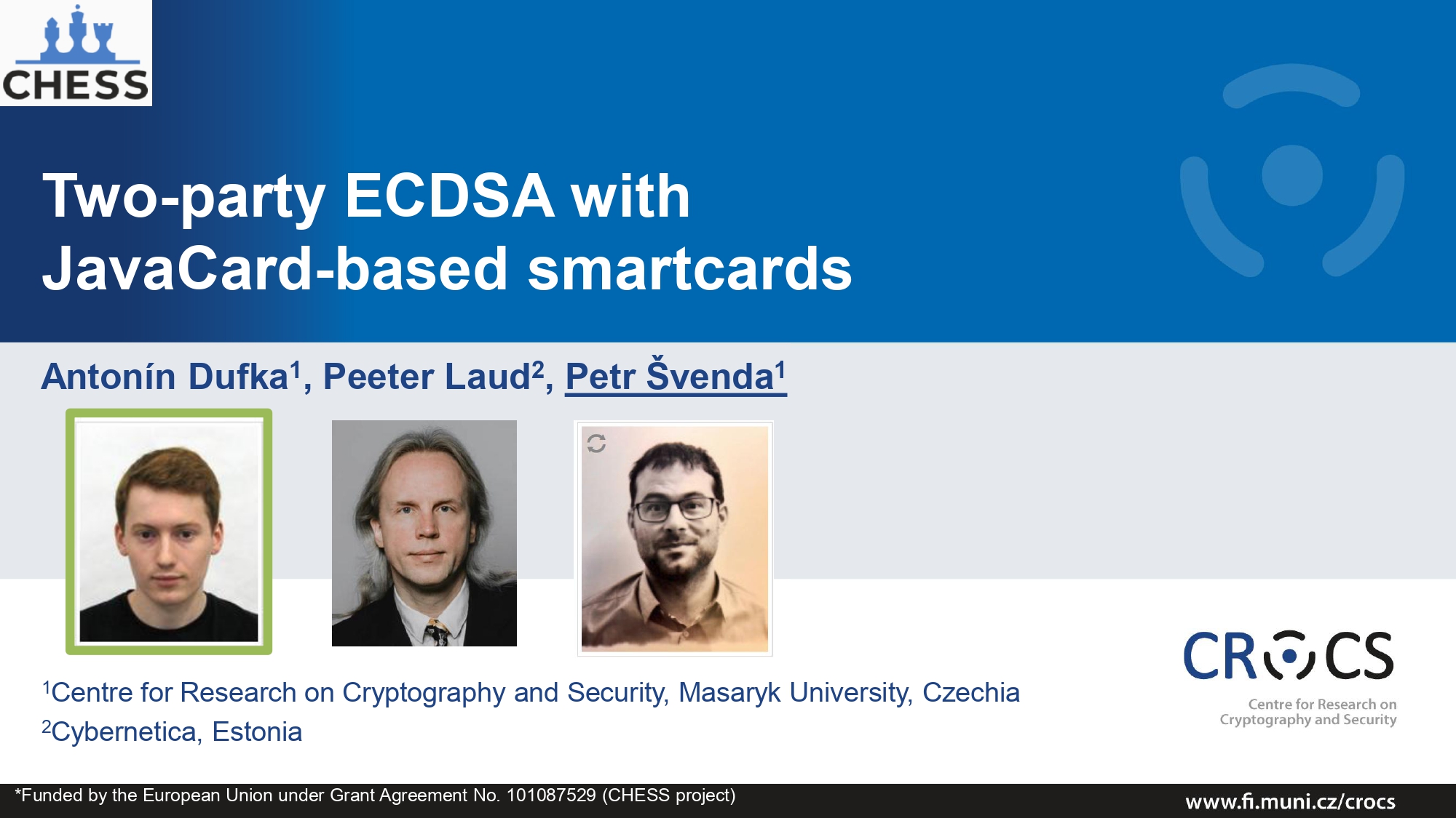 Two-party ECDSA with JavaCard-based smartcards